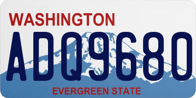 WA license plate ADQ9680