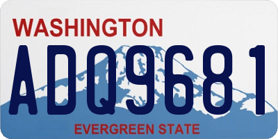 WA license plate ADQ9681