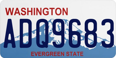 WA license plate ADQ9683