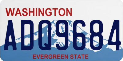 WA license plate ADQ9684