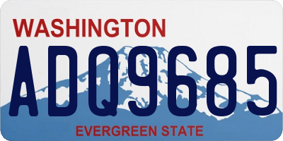 WA license plate ADQ9685