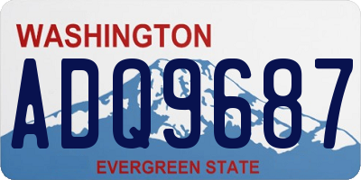 WA license plate ADQ9687