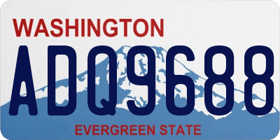 WA license plate ADQ9688