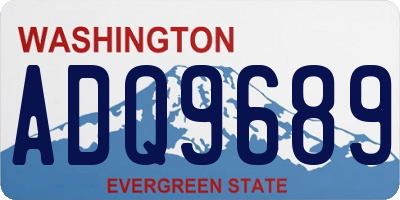 WA license plate ADQ9689