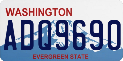 WA license plate ADQ9690