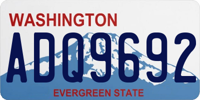 WA license plate ADQ9692