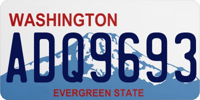 WA license plate ADQ9693
