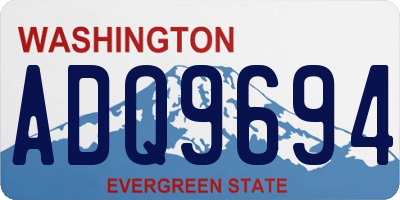 WA license plate ADQ9694