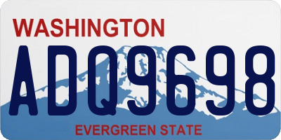 WA license plate ADQ9698