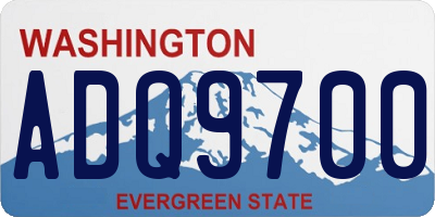 WA license plate ADQ9700