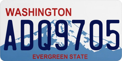 WA license plate ADQ9705