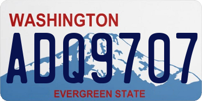 WA license plate ADQ9707