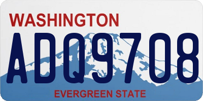 WA license plate ADQ9708