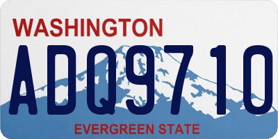 WA license plate ADQ9710
