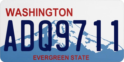 WA license plate ADQ9711