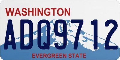WA license plate ADQ9712