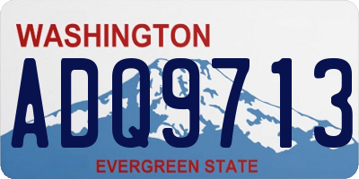 WA license plate ADQ9713