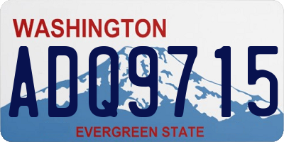 WA license plate ADQ9715