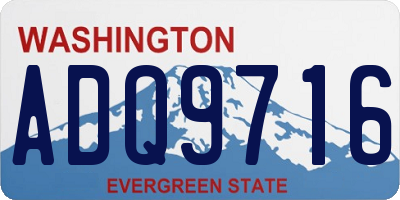 WA license plate ADQ9716