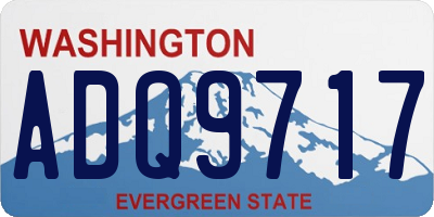 WA license plate ADQ9717