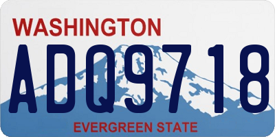 WA license plate ADQ9718