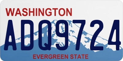 WA license plate ADQ9724