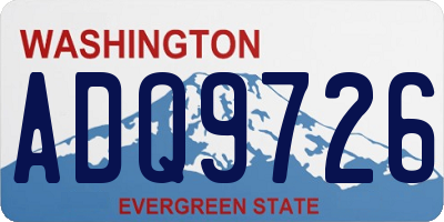 WA license plate ADQ9726