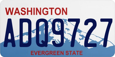 WA license plate ADQ9727