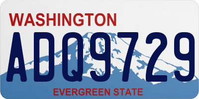 WA license plate ADQ9729