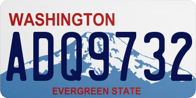 WA license plate ADQ9732