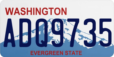 WA license plate ADQ9735