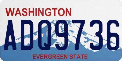 WA license plate ADQ9736