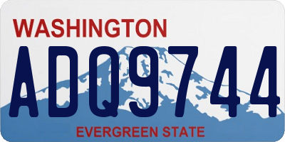 WA license plate ADQ9744