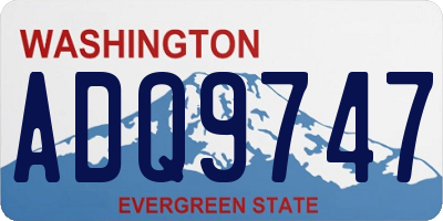 WA license plate ADQ9747