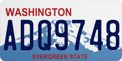 WA license plate ADQ9748