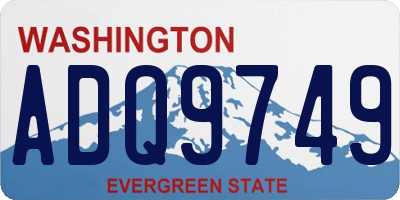 WA license plate ADQ9749