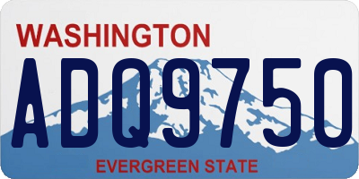 WA license plate ADQ9750