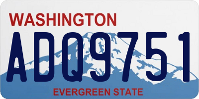 WA license plate ADQ9751