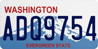 WA license plate ADQ9754