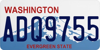 WA license plate ADQ9755