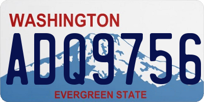 WA license plate ADQ9756