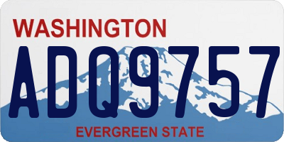 WA license plate ADQ9757