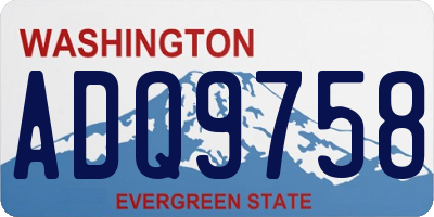 WA license plate ADQ9758