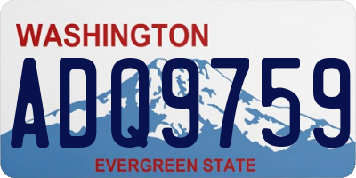 WA license plate ADQ9759
