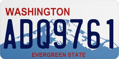 WA license plate ADQ9761