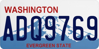 WA license plate ADQ9769