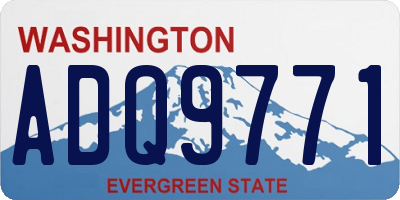 WA license plate ADQ9771
