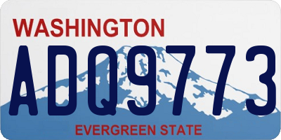 WA license plate ADQ9773