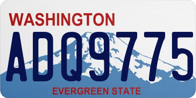 WA license plate ADQ9775