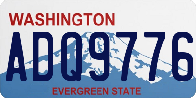 WA license plate ADQ9776